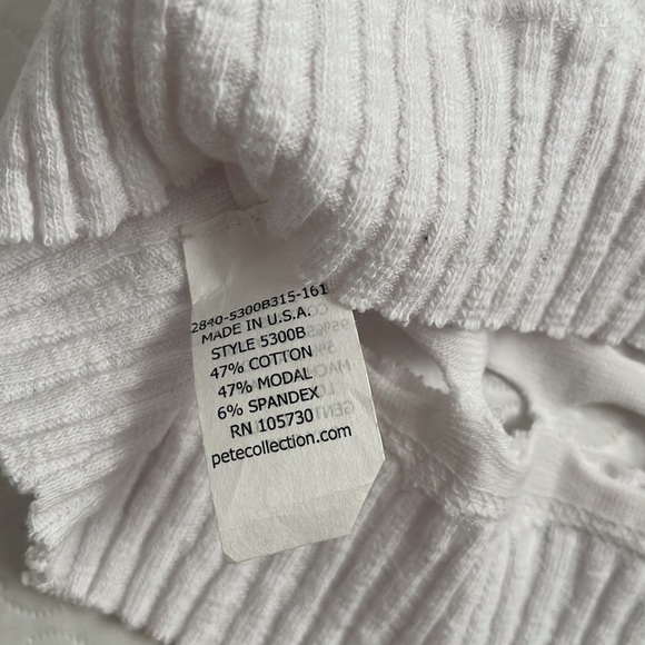 Pete Made In America white open weave v-neck top - Picture 9 of 9